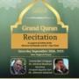 Grand Quran Recitation, Saturday 30 Sep 2023