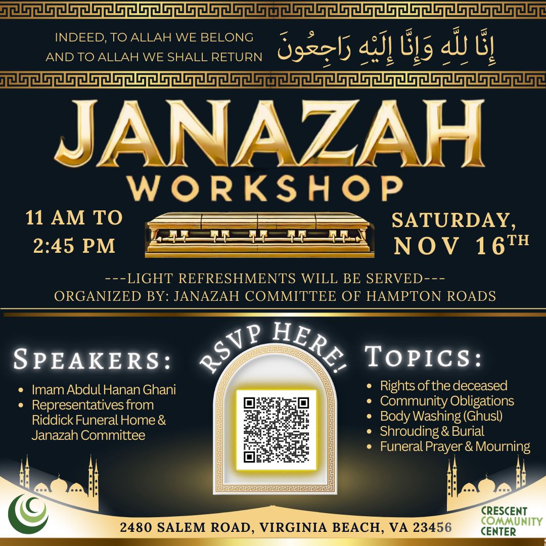 Janazah Workshop – Saturday 16 Nov 2024