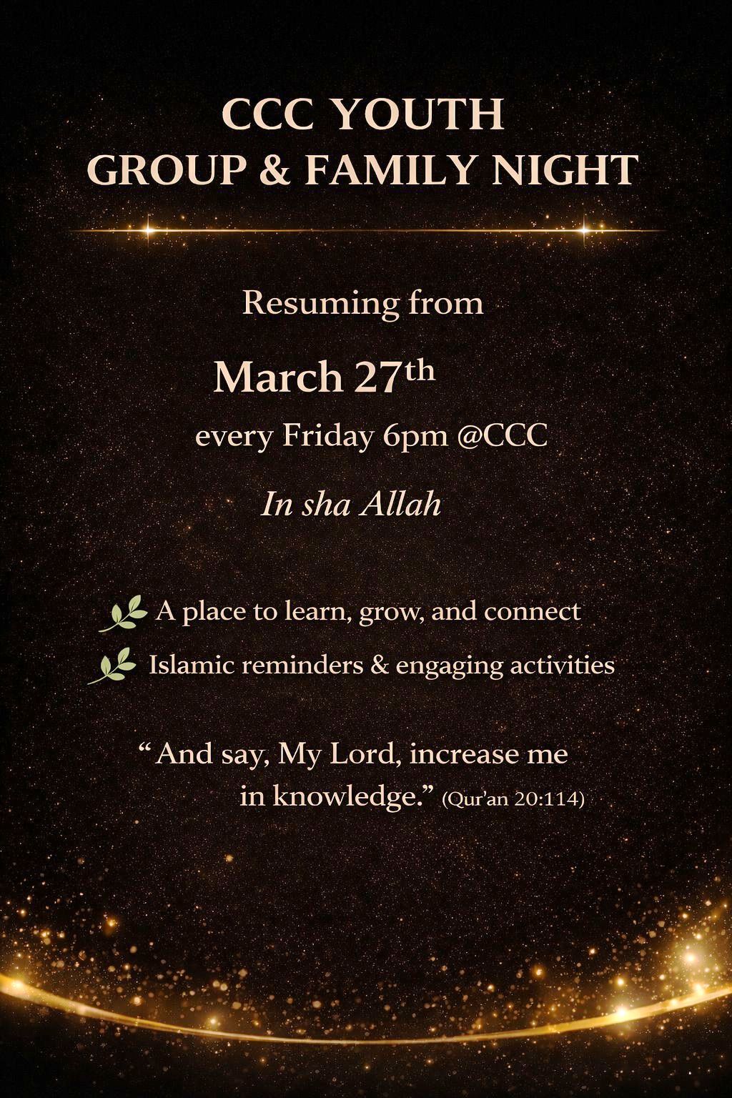 CCC Youth Group & Family Night