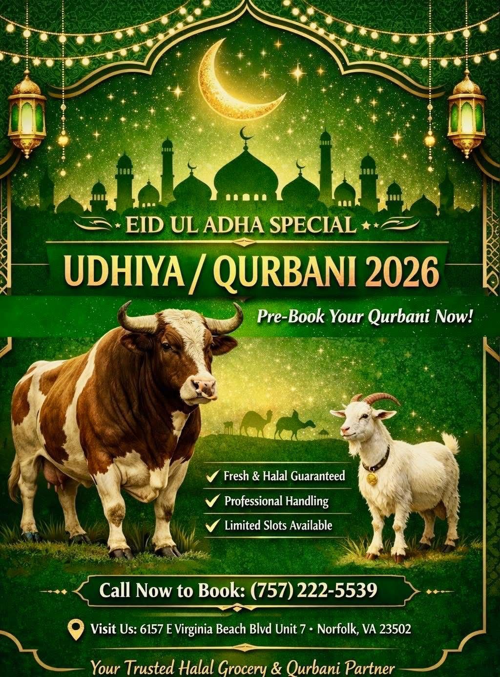 EID UL-ADHA 2026 UDHIYA/QURBANI