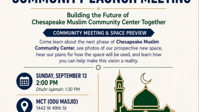 Chesapeake Masjid Community Launch Meeting