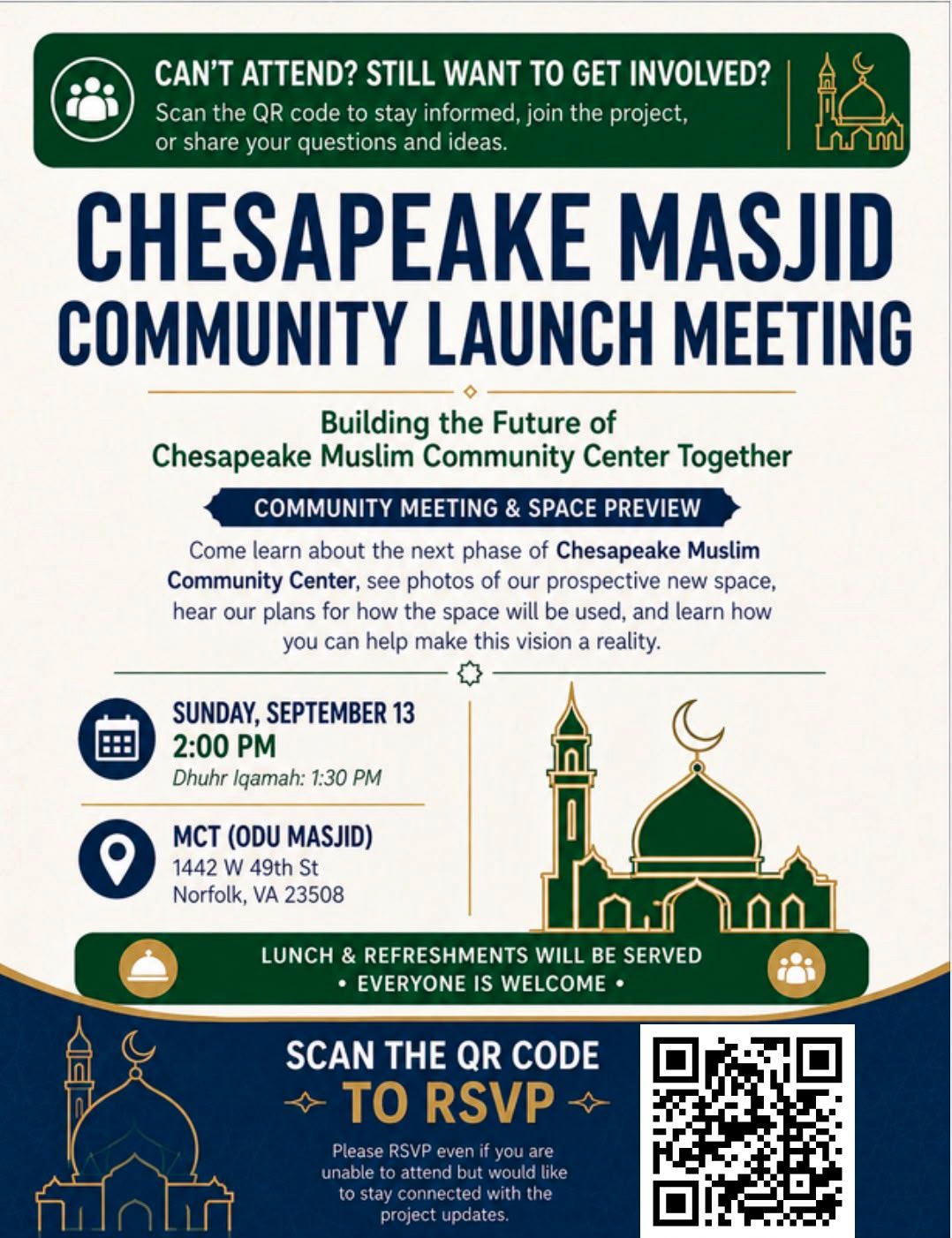 Chesapeake Masjid Community Launch Meeting